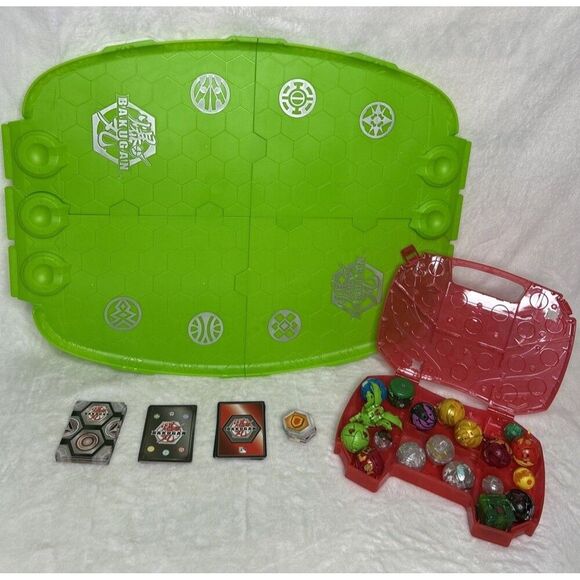Bakugan Bundle Green 4 Arena Brawlers With Case Cards - Picture 1 of 10
